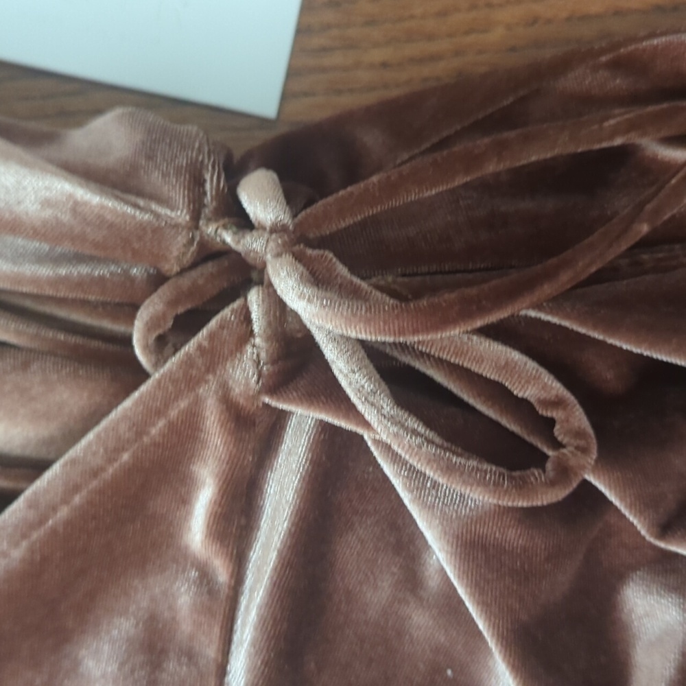 New ASTR Velvet Dress Mauve Velvet Slip Dress Wrap Mini Party Romantic NWT Sz M - Picture 5 of 10